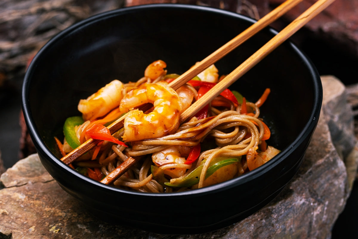 Yaki Soba With Shrimps